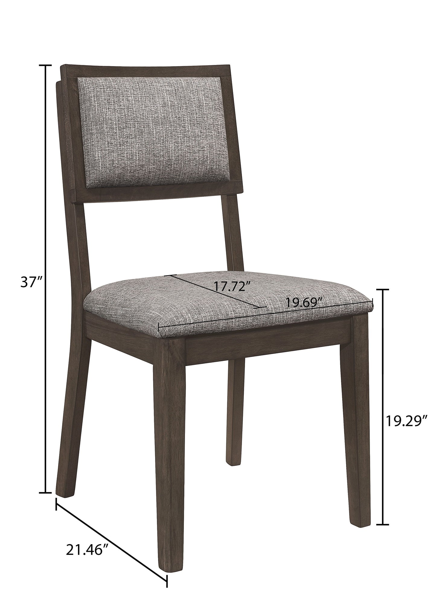 Ember - Side Chair (Set of 2) - Gray & Walnut