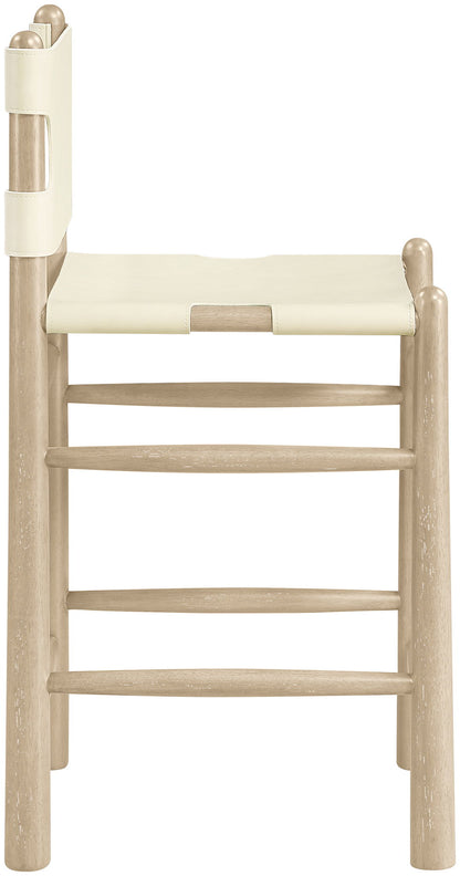 Santos - Upholstered Counter Stool With Stained Natural Base