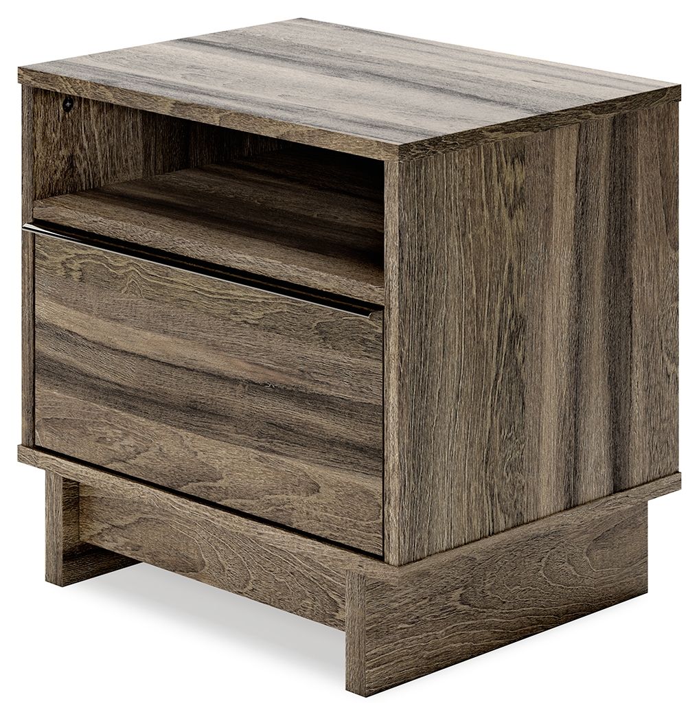 Shallifer - Brown - One Drawer Night Stand