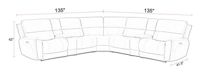 Hancock - Zero Gravity Power Reclining Sectional With Power Adjustable Headrests
