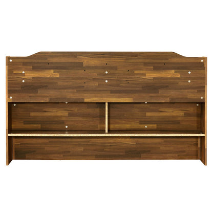 Hestia - Queen Bed With Storage - Walnut