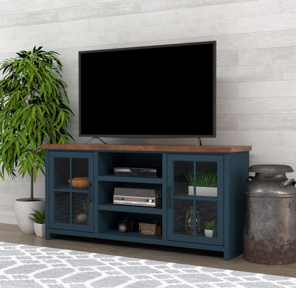 Nantucket - 67" TV Stand - Blue Denim / Whiskey