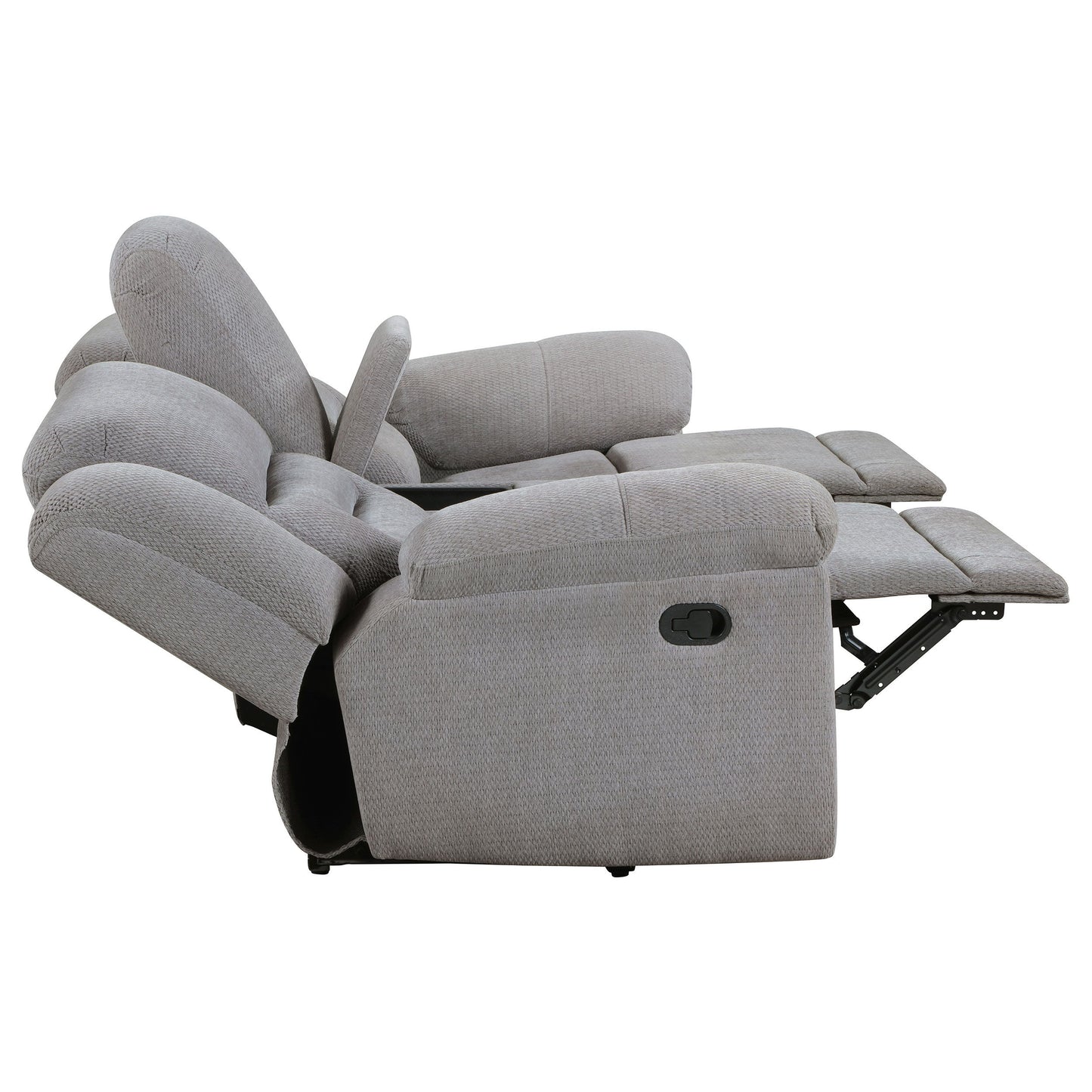 Gilson - Chenille Upholstered Reclining Loveseat - Gray