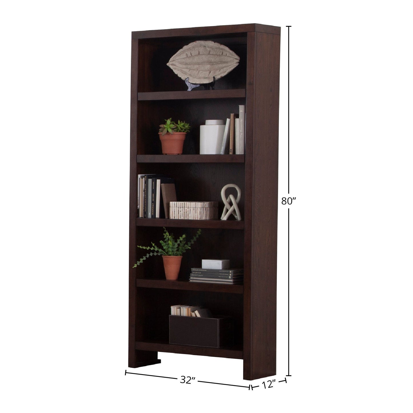 Elevation - Bookcase - Warm Elm