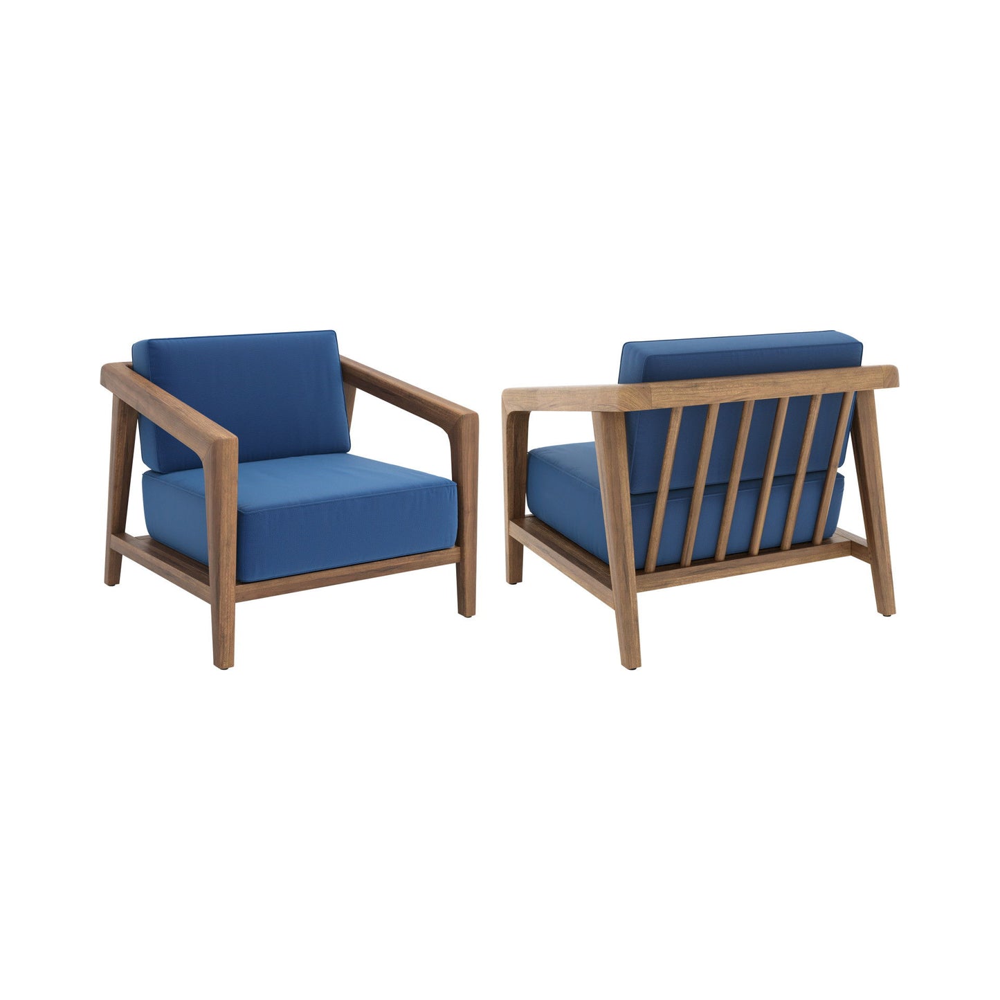 Bali - Club Chairs (Set of 2) - Dark Blue
