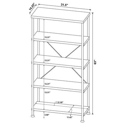 Analiese - 4-Shelf Bookshelf