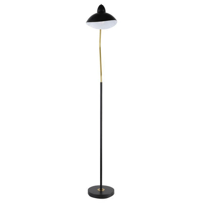 Lucien - Dome Shade Metal Task Floor Lamp - Black