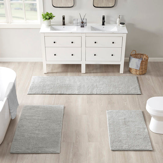 Plume - Feather Touch Reversible Bath Rug - Grey