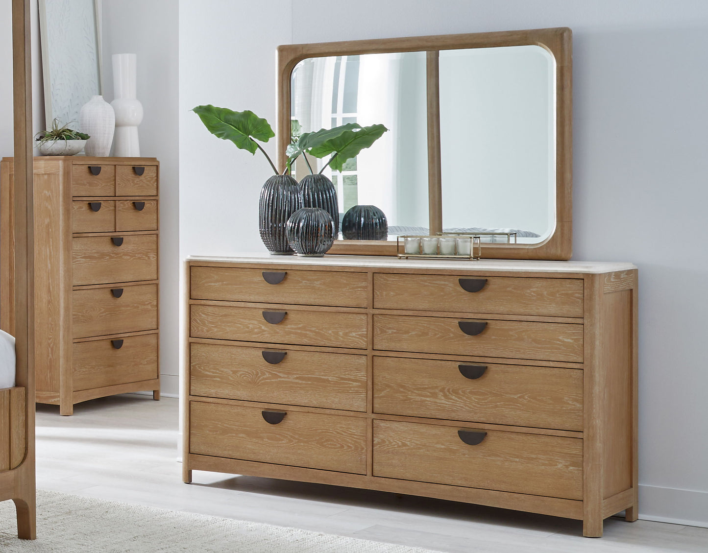 Escape - Bedroom 8 Drawer Dresser - Glazed Natural Oak