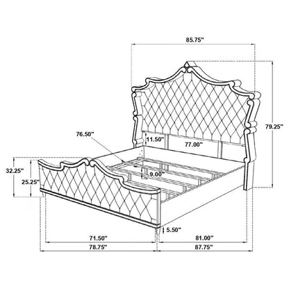 Antonella - Upholstered Panel Bed