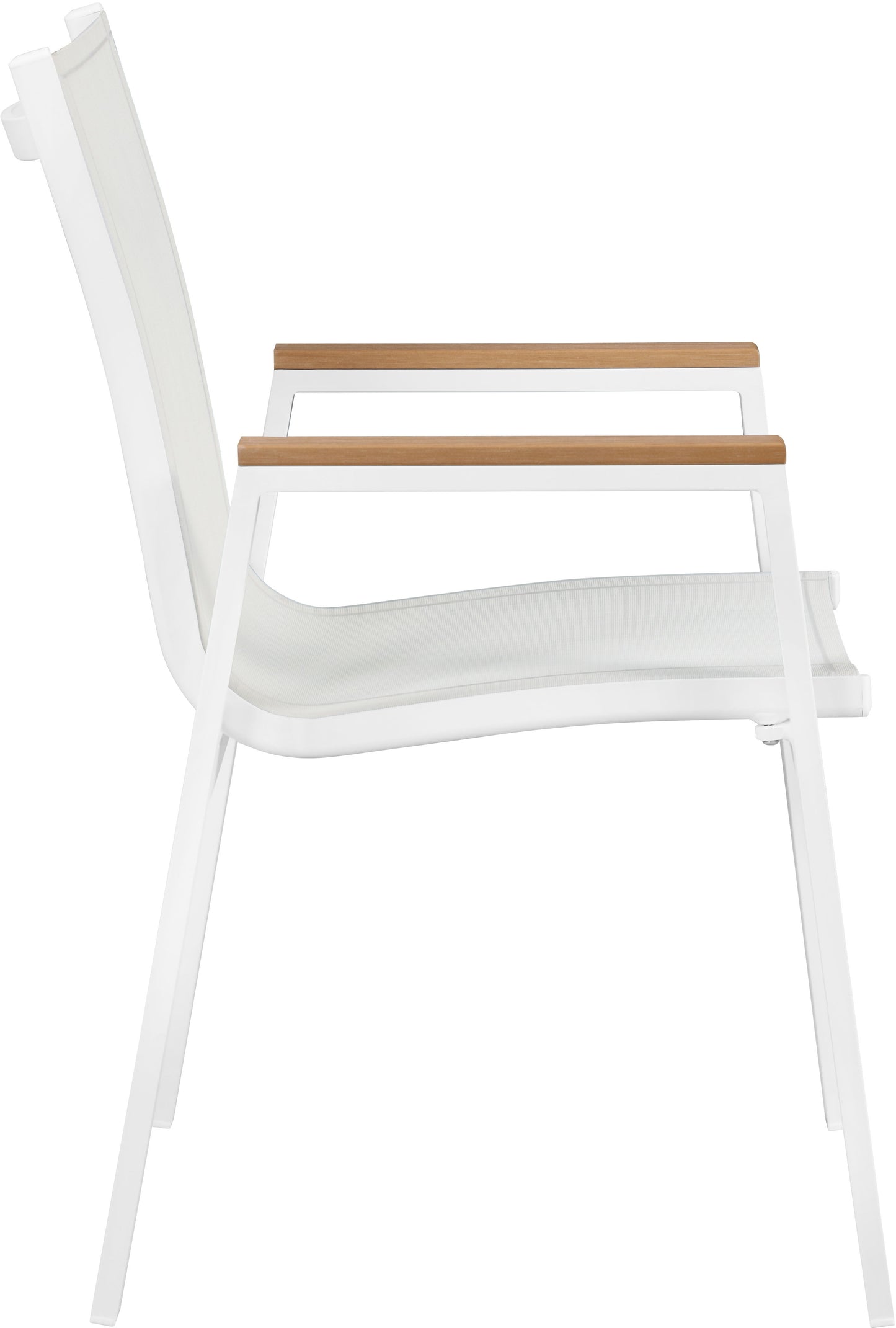 Nizuc - Outdoor Patio Dining Arm Chair (Set of 2) - White - Fabric