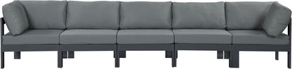 Nizuc - Outdoor Patio Modular Sofa - Dark Grey - Metal