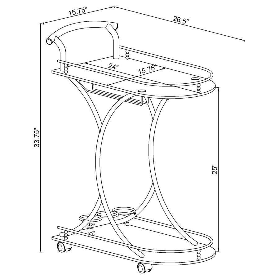 Elfman - 2-Shelve Serving Cart