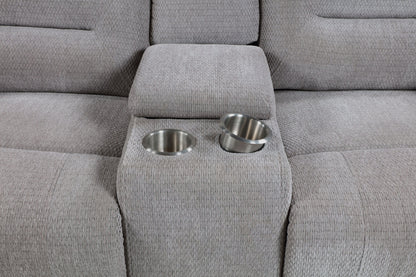 Gilson - Chenille Upholstered Reclining Loveseat - Gray