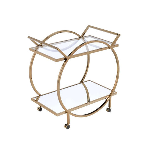 Traverse - Serving Cart - Champagne & Mirrored