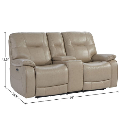 Axel - Power Console Loveseat - Parchment