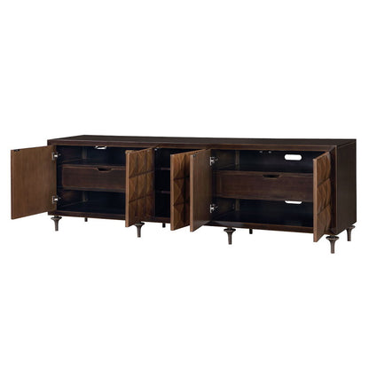Diya - Console Cabinet - Forged Bronze & Espresso