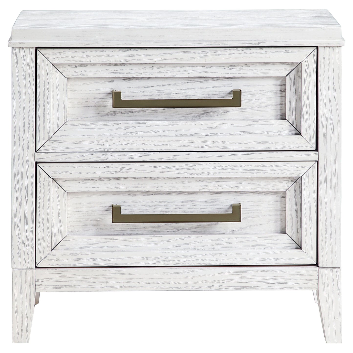 Marielle - 2 Drawer Nightstand Bedside Table - Distressed White