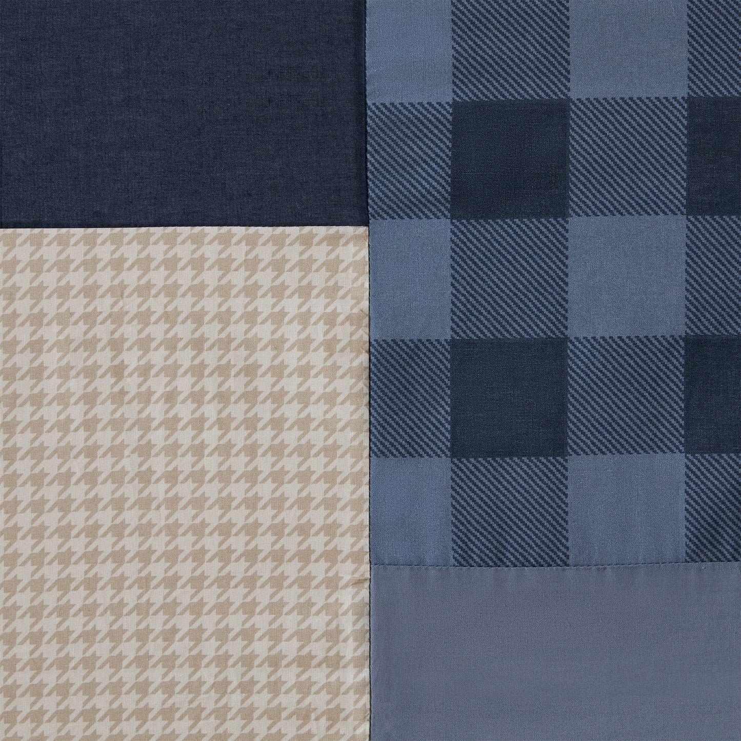 Winter Hills - Cotton Shower Curtain - Blue