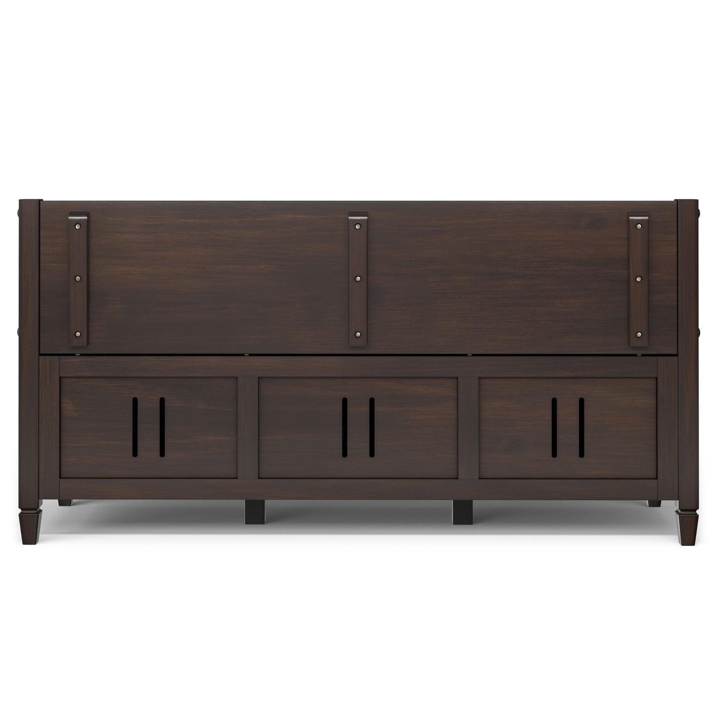 Connaught - Wide Entryway Storage Bench - Chestnut Brown