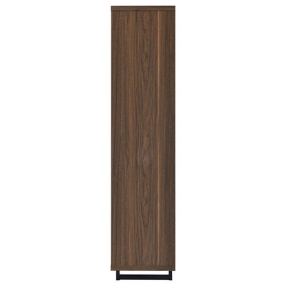 Maddox - 3-Shelf Cabinet Bookcase - Walnut