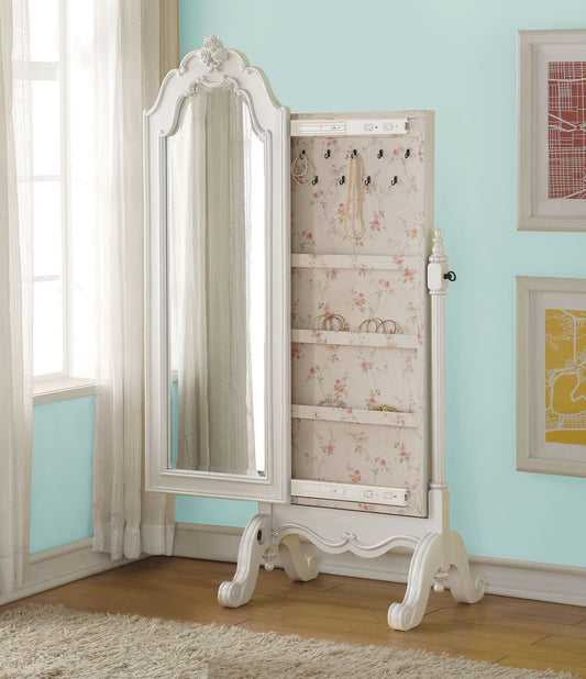 Edalene - Jewelry Armoire - Pearl White