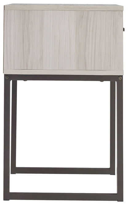 Socalle - Light Natural - One Drawer Night Stand - Vinyl-Wrapped