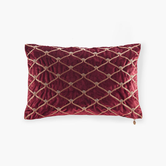 Aumont - Oblong Decor Pillow - Burgundy