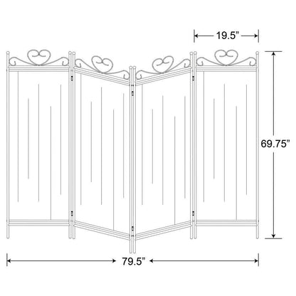 Dove - 4-Panel Room Divider Folding Shoji Screen - Beige