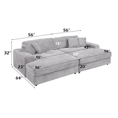 Hilde - Sectional Sofa With 4 Pillows