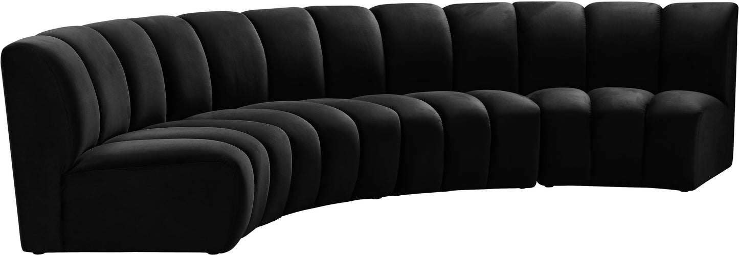Infinity - 4 Piece Velvet Modular Sectional