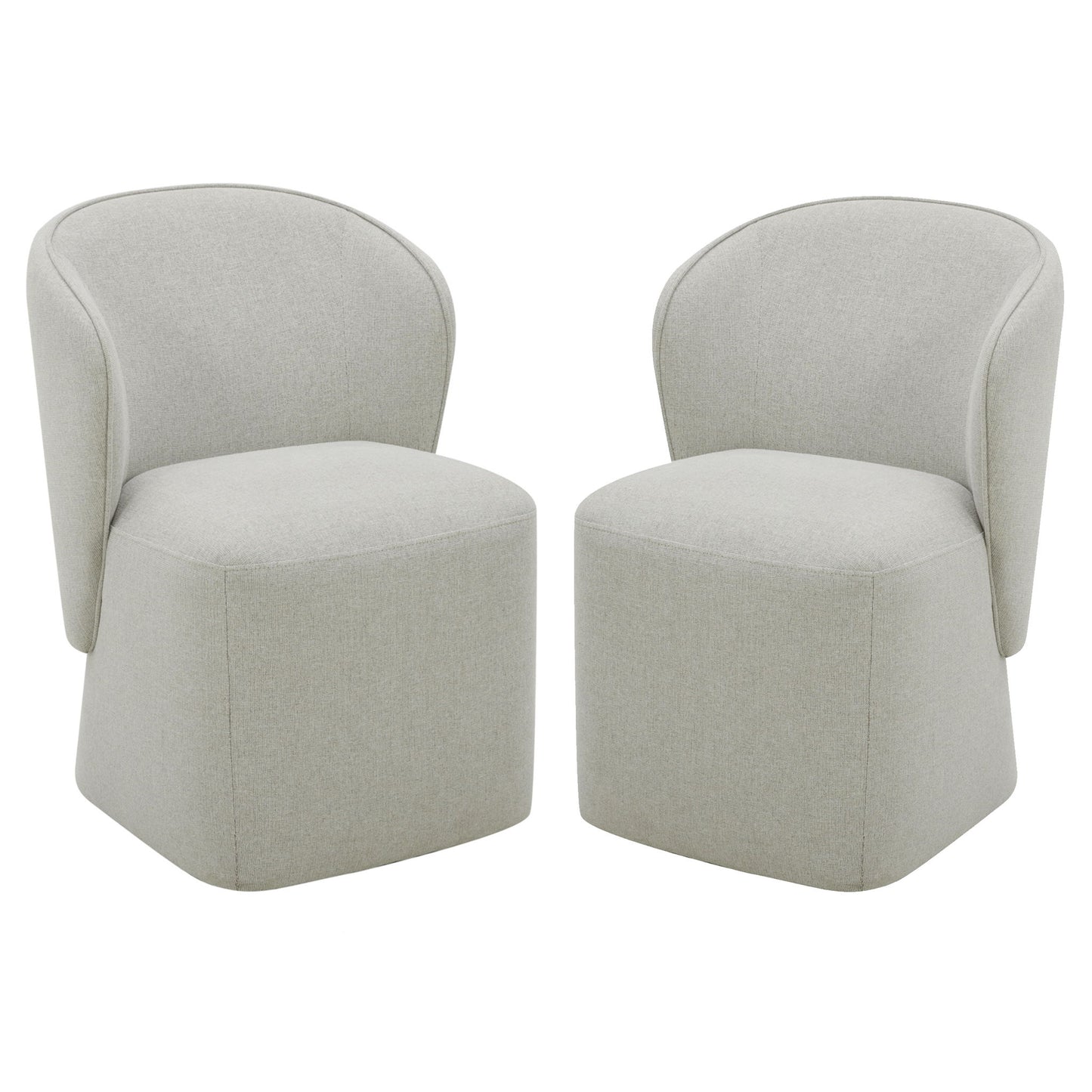 Bongo - Dining Chair (Set of 2) - Quartermaster Linen White