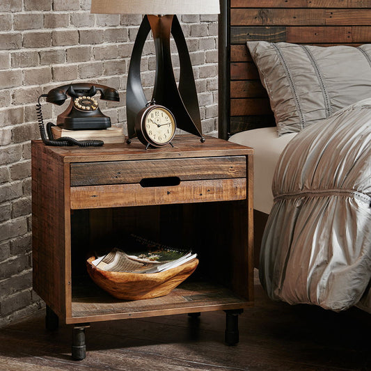 Renu - Nightstand - Light Brown Multi