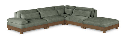 Turin - Fabric Upholstered 5 Piece Modular Sectional