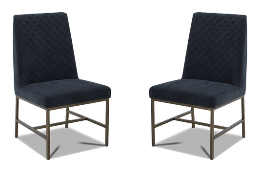 Diamond - Elise Navy Dining Chair (Set of 2) - Elise Navy