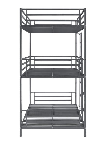 Maynard - Metal Twin Triple Bunk Bed - Gunmetal