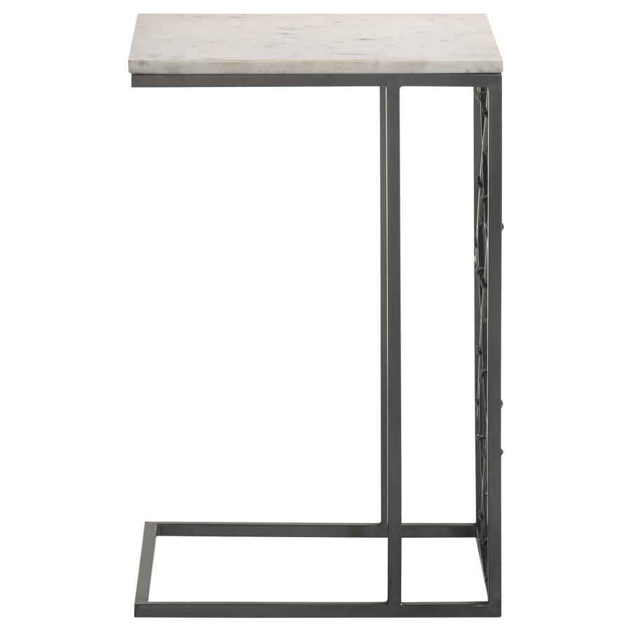 Angeliki - Marble Top C-Shape Sofa Side Table