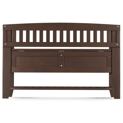 Acadian - Entryway Storage Bench with Shelf - Brunette Brown