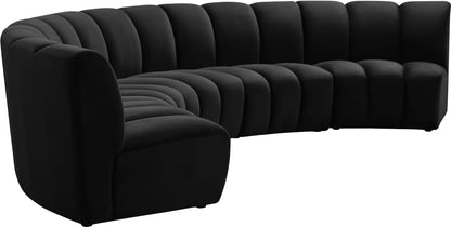 Infinity - 5 Piece Velvet Modular Sectional