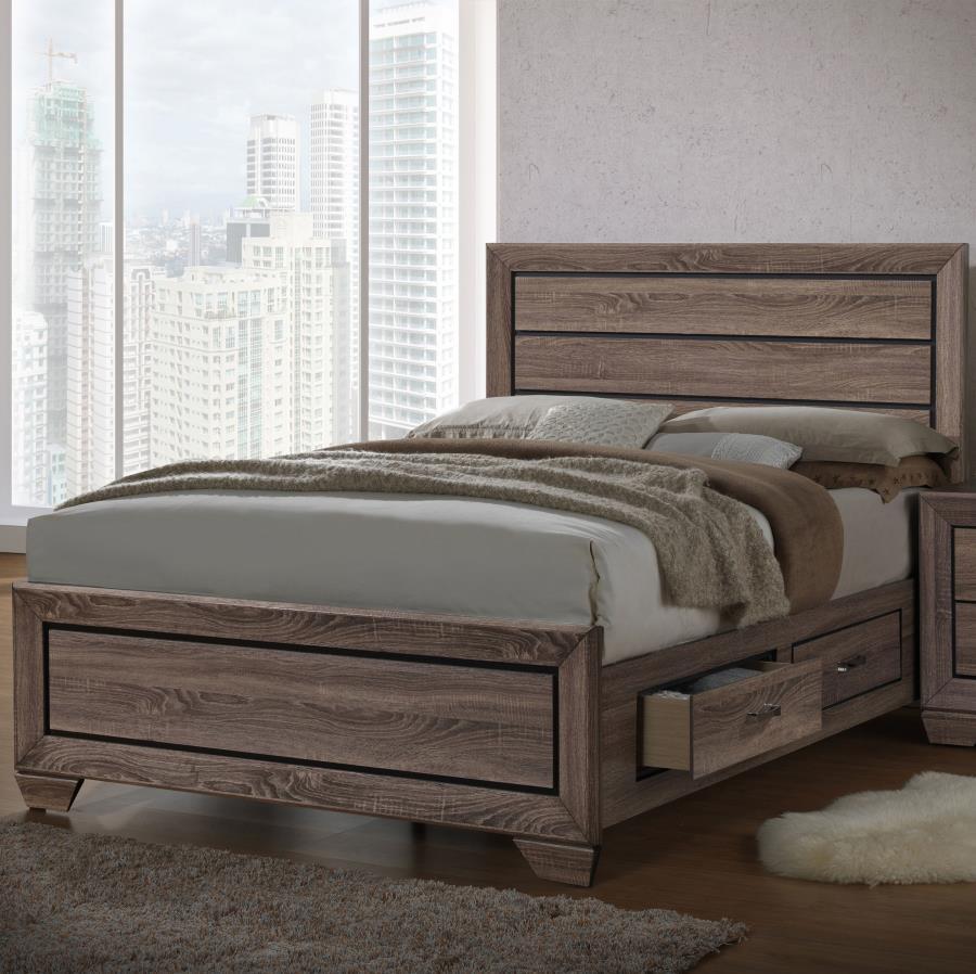 Kauffman - Wood Storage Panel Bed