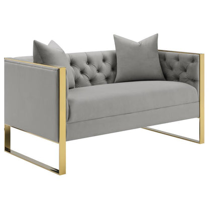 Eastbrook - Velvet Upholstered Tufted Sofa Set