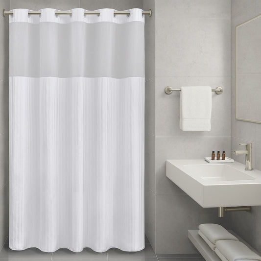Jacquard - Premium Shower Curtain - White