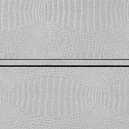 Anpu - Console Cabinet - Silver Faux Crocodile Skin