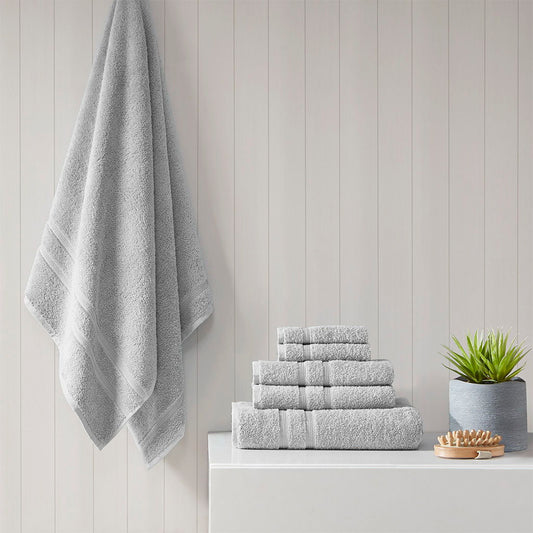 Aegean - 6 Piece Towel Set - Gray