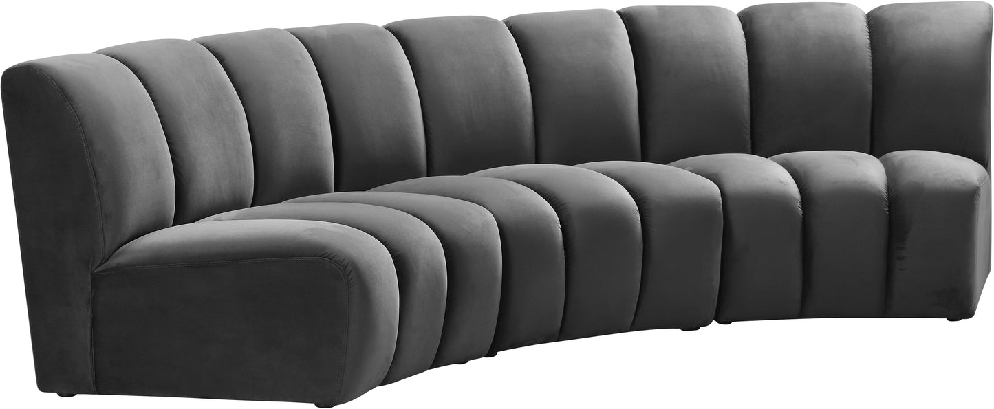 Infinity - 3 Piece Velvet Modular Sectional
