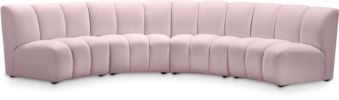 Infinity - 4 Piece Velvet Modular Sectional