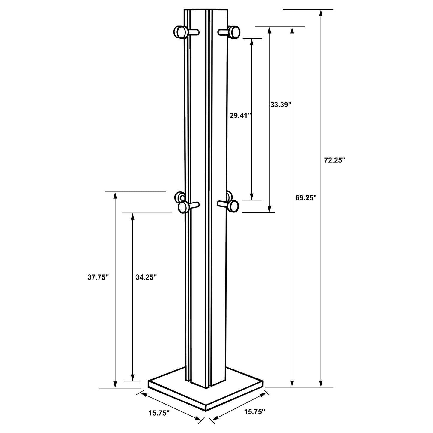 Rikkie - Coat Rack And Mirror - Walnut