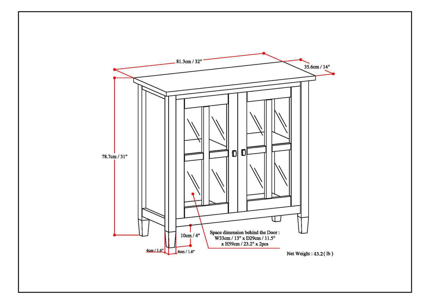 Warm Shaker - Low Storage Cabinet