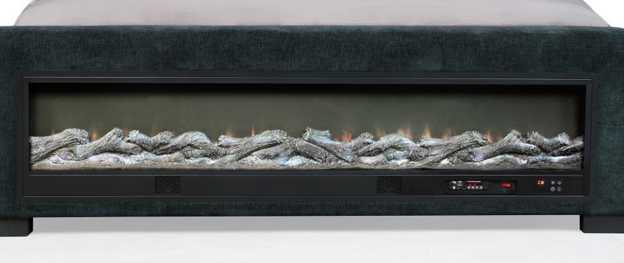 Preston - Upholstered Audio Flame Visualizer Bed