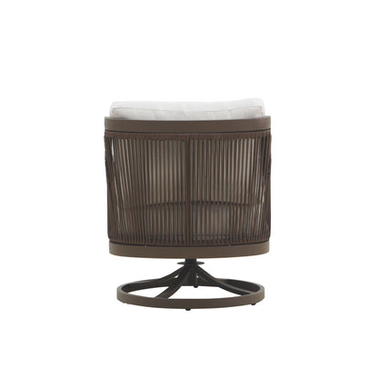 Genova - Patio Swivel Club Chair With Accent Pillow (Set of 2) - Gray